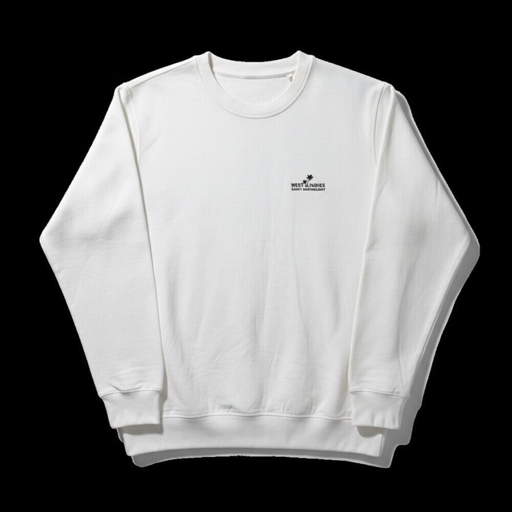 Saint Barth Barthelemy Organic cotton mens sweatshirt size Large NWT white
